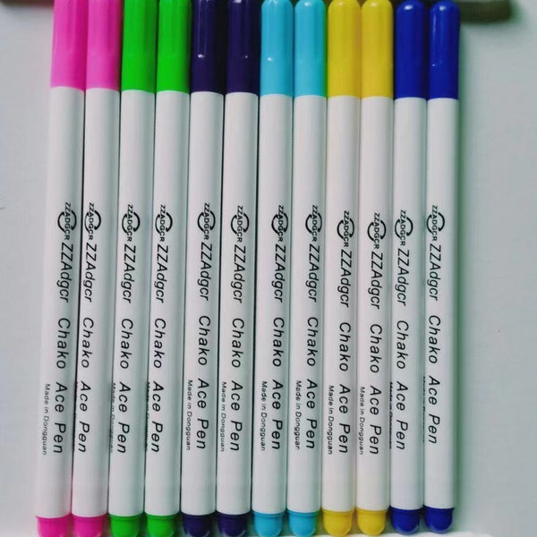 7 Colors Adger Water Soluble Pens Water Erasable Marking Pen Marking Pen Pattern Transferring Fabric Marker Pen Embroidery Cross Stitch