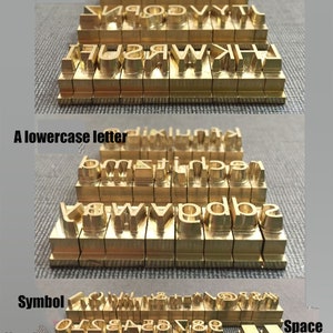 Customized 35 Fonts Interchangeable Letter Stamps with T-slot Holder, Customized Characters/Numbers/Symbols for Leather and Wood Embossing