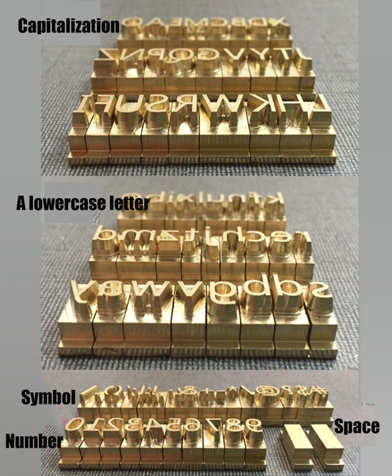 26 sellos intercambiables del alfabeto con soporte de ranura en T, sello de  latón personalizado/sello de cuero/estampado de madera/sello de papel de