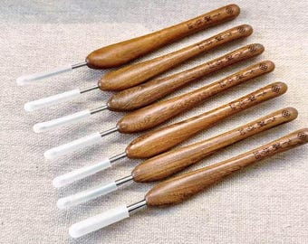 Aiguille à tricoter ergonomique Qi Zhen Fang avec manche en bois, 0,8-4,0 mm (Aiguille 6e génération)