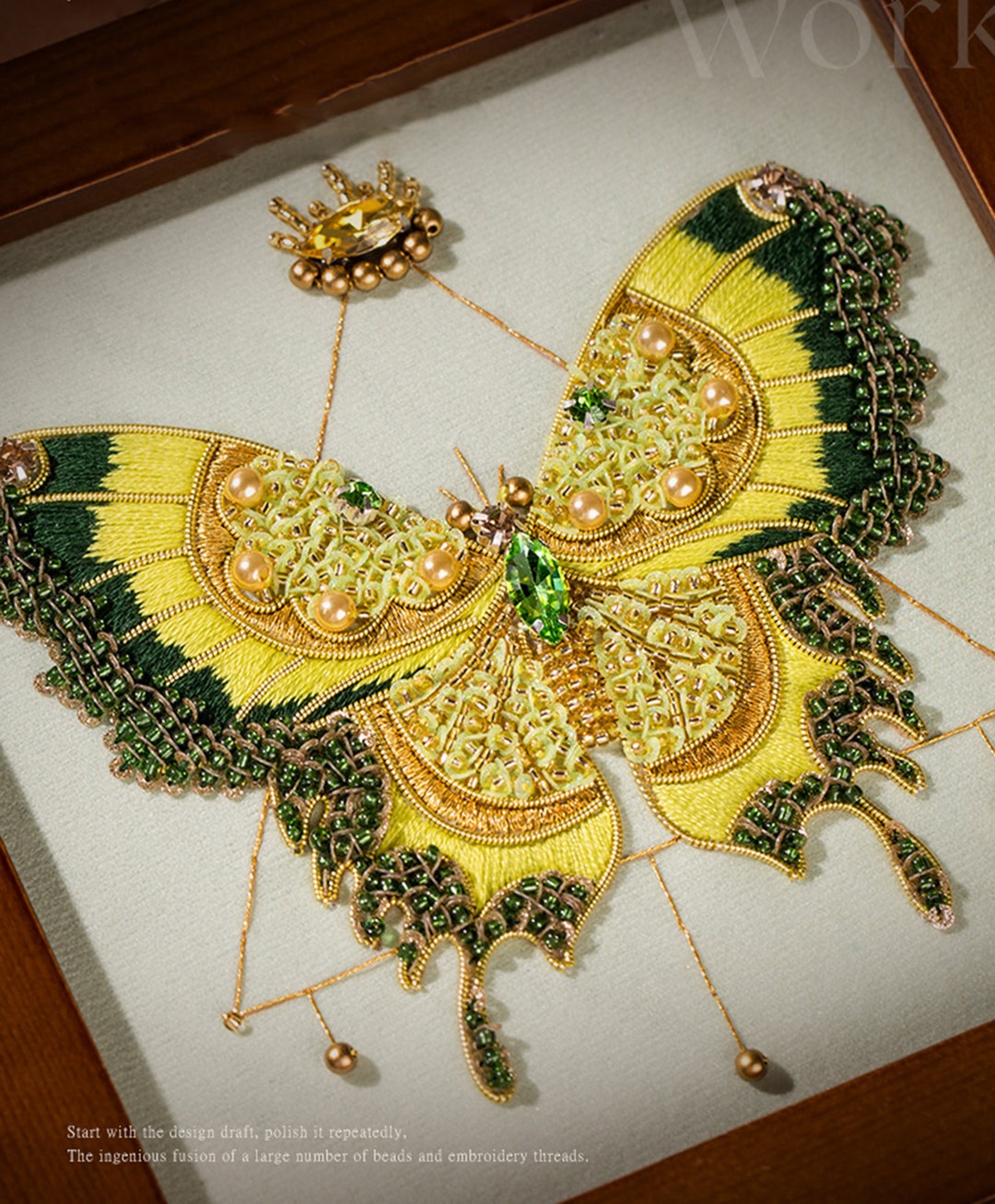 3D Bead Embroidery Painting Handmade DIY Kits Butterfly Bead Embroidery