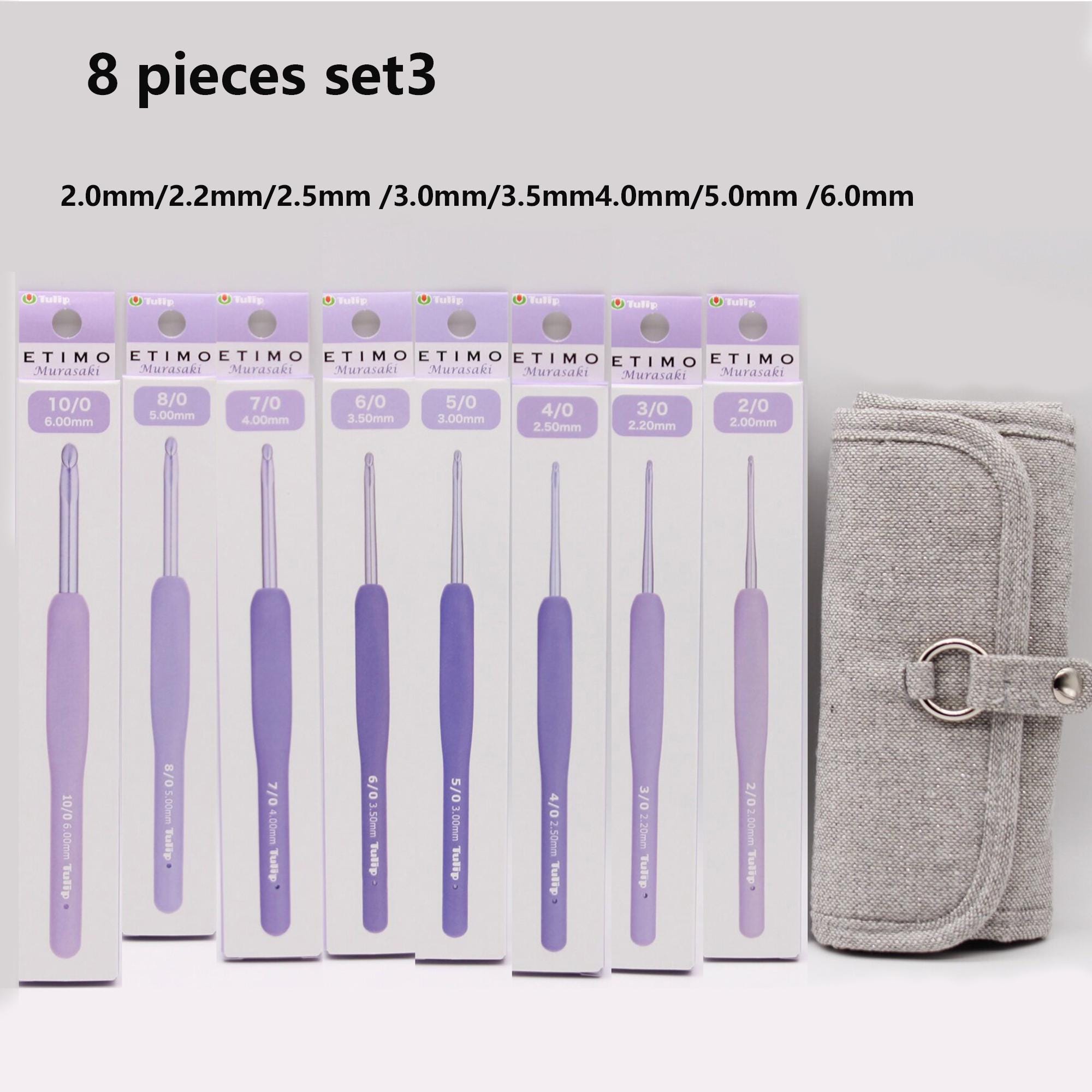 TULIP ETIMO Murasaki Aluminium Crochet Hook Needles Resin Handle