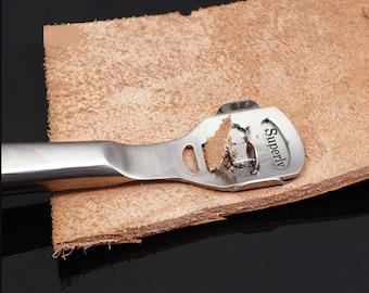 Cuchillo desbastador para desbastar cuero, cuchillo de corte de bordes, herramientas para artesanía en cuero