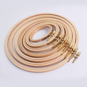 Holz Stickerei Rahmen 3 ~ 9 Zoll DIY Stickzubehör als Handmade Craft Cross Stitch Hoop