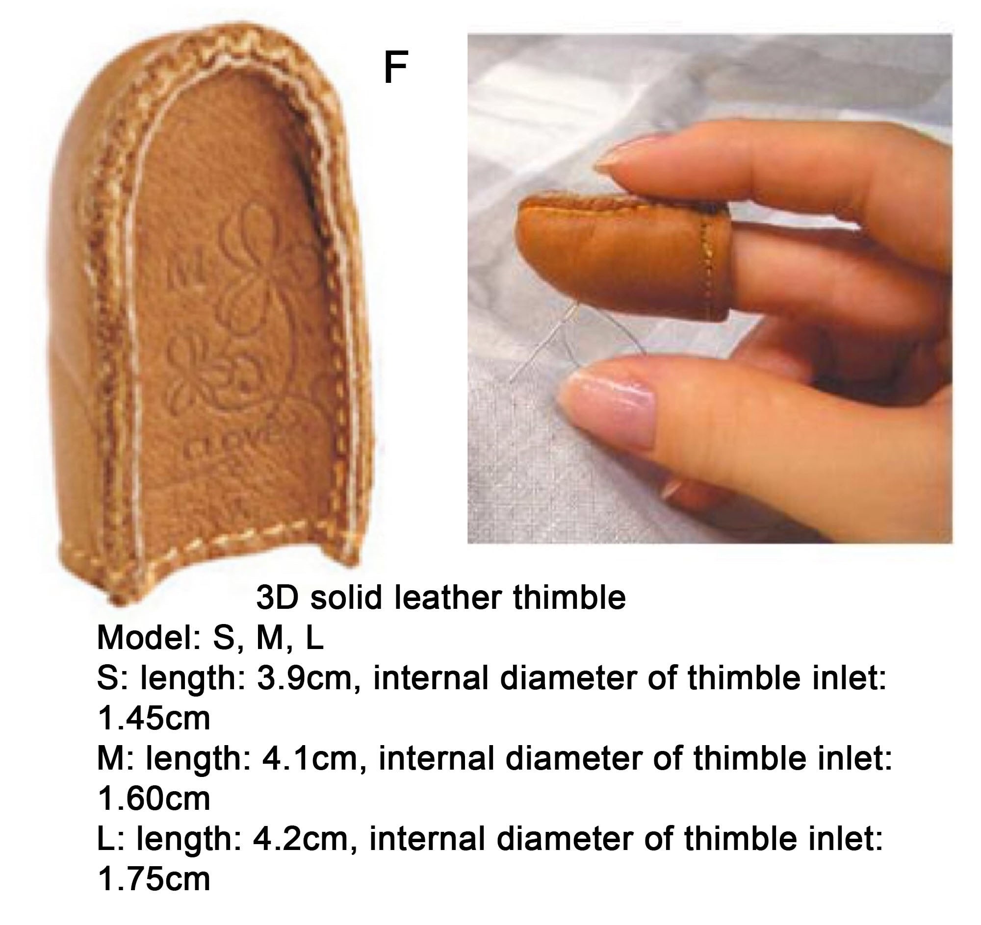 Japanese Clover Leather Thimble Sewing Quilting Embroidery Tool 