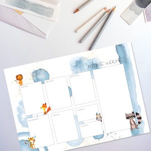 Desk pad - animals, scribble pad for all school children, preschool, kindergarten, gift for starting school, school, back to school