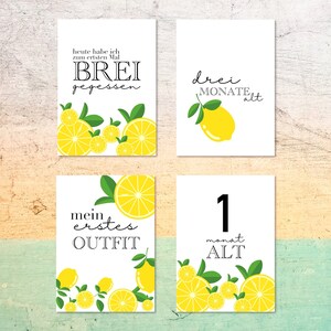 Baby Meilensteinkarten Zitrone | Kleine Zitrone Baby, Schwanger, Geschenk, Geschenkidee, Geschenk zur Geburt, Erinnerung
