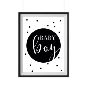Poster BABY BOY A4 Monochrom