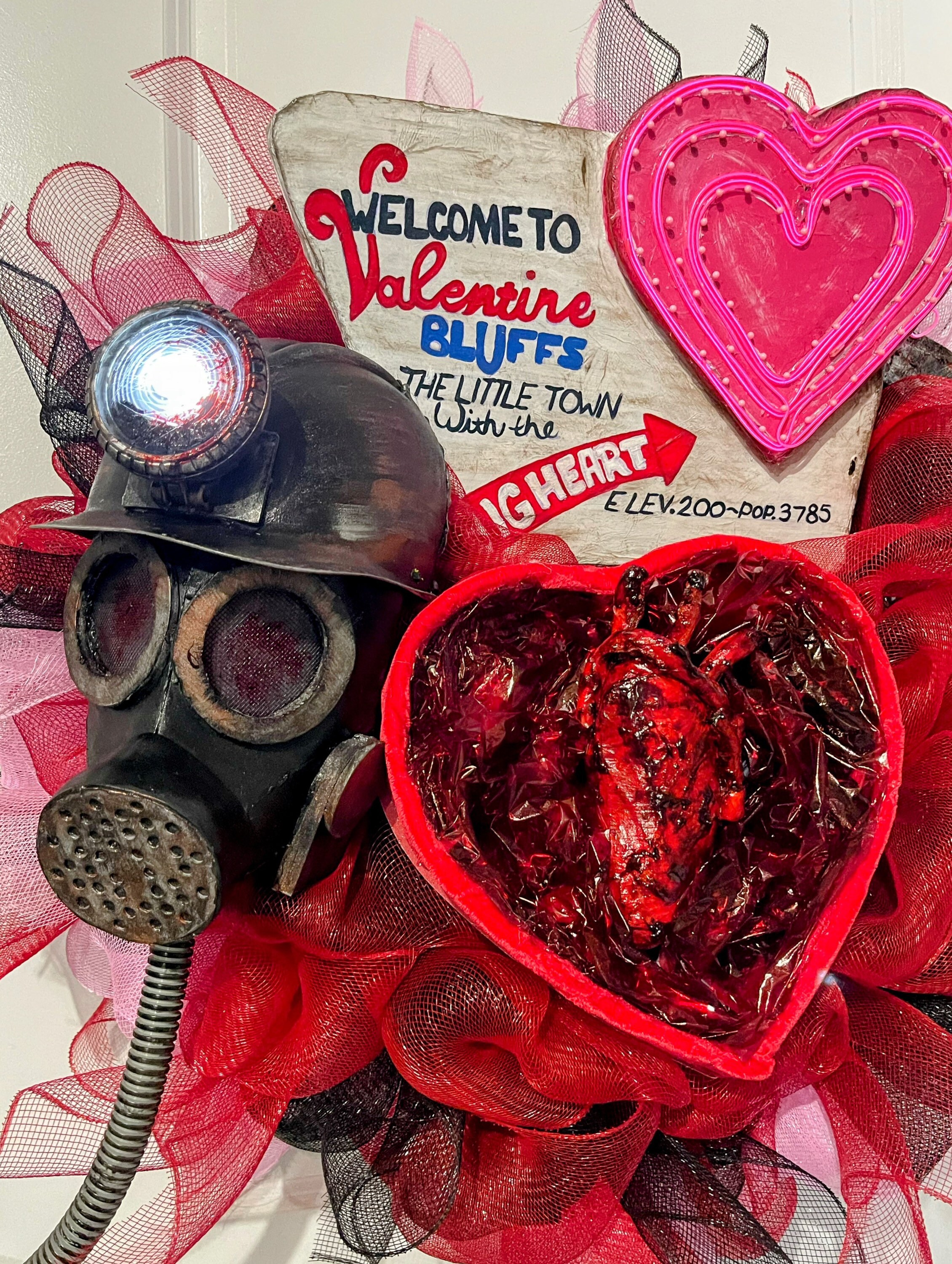 My Bloody Valentine Inspired Wreath. Halloween Decor. Gore for the