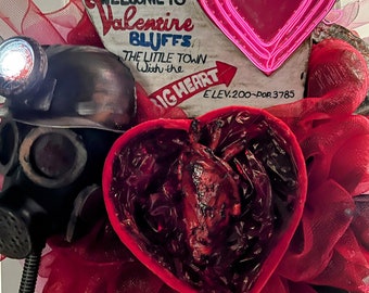 My Bloody Valentine Inspired Wreath. Halloween Decor. Gore for the