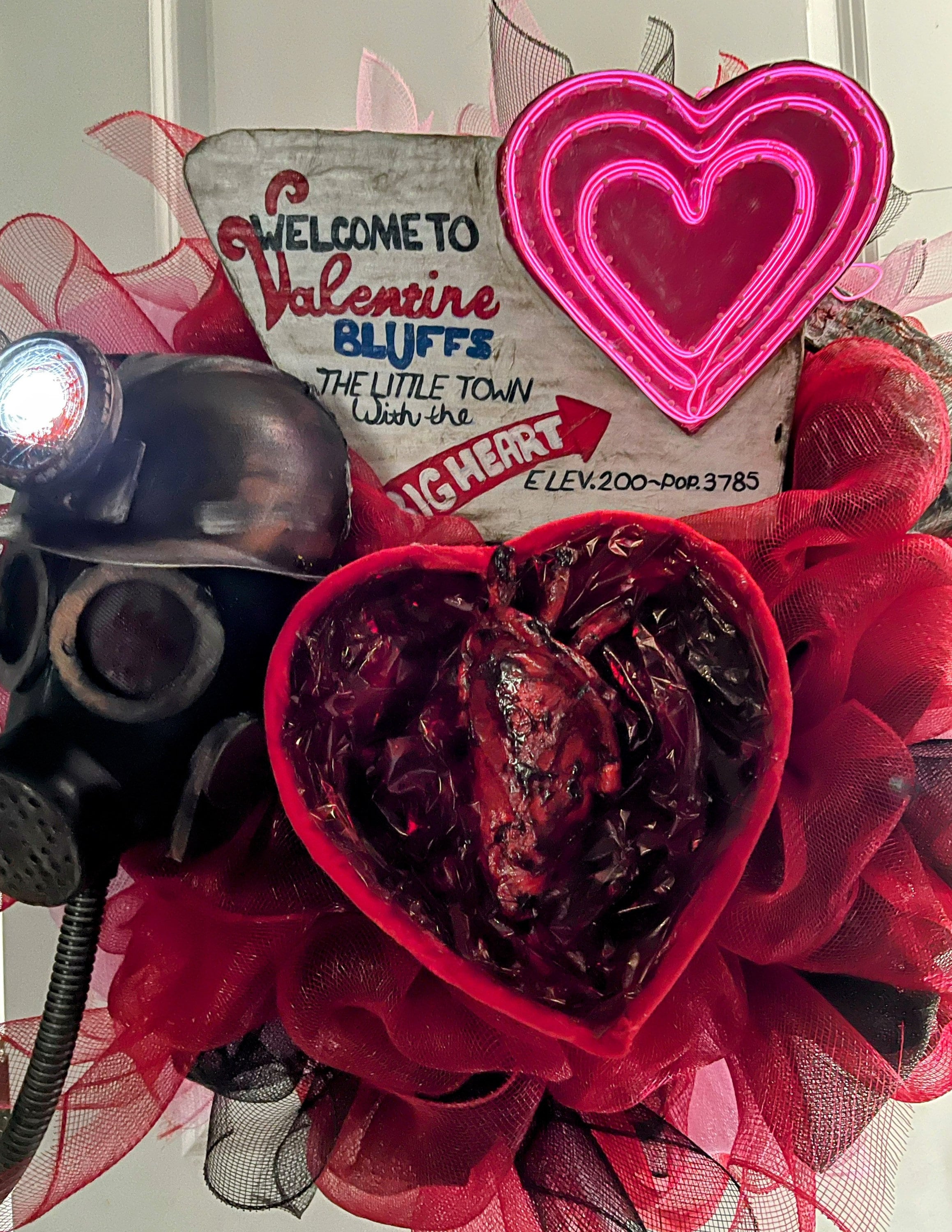 My Bloody Valentine Inspired Wreath. Halloween Decor. Gore for the