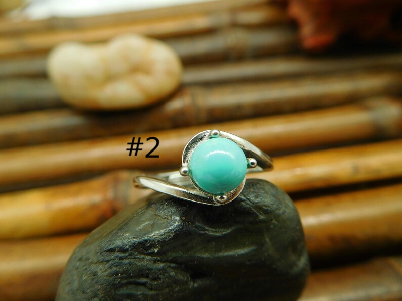 Silver Ring Natural Turquoise Ring Open Ring Gift Wedding Ring Turquoise Ring Stackable Ring Anniversary Gift Turquoise Jewelry