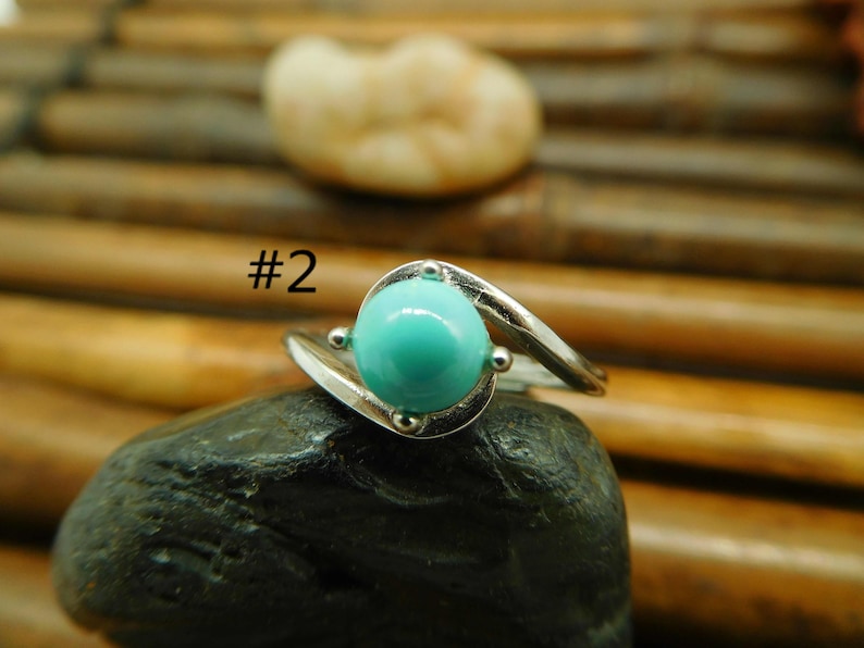 Silver Ring Natural Turquoise Ring Open Ring Gift Wedding Ring Turquoise Ring Stackable Ring Anniversary Gift Turquoise Jewelry