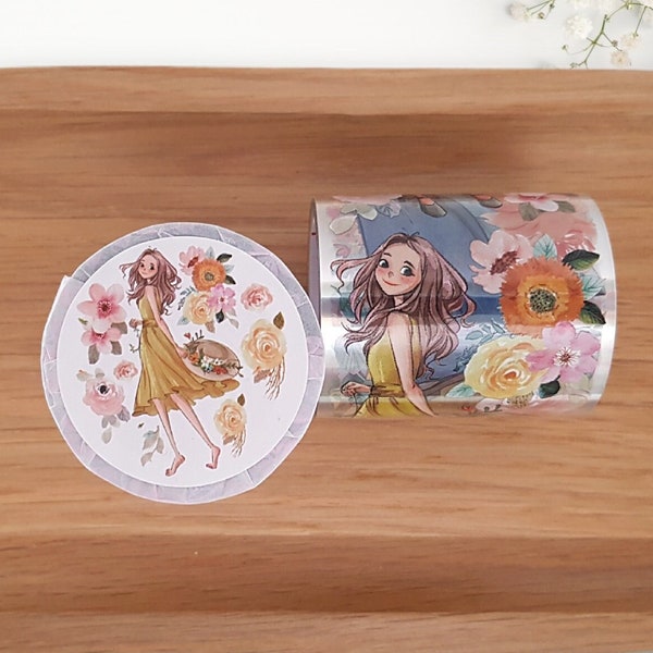 Carefree PET Tape Blumen und Mädchen | Sample Loop 100cm