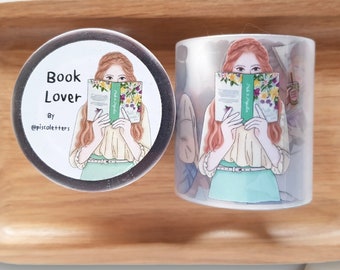 Book Lover PET Tape Piscoletters Books Reading | Sample Loop 70cm with 12 Girl Designs