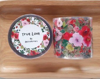 True Love PET Tape Blumen rot | Sample Loop 80cm