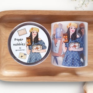 Papier Hobby's PET-tape Piscoletters Letters | Voorbeeldlus 70 cm met 14 meisjesontwerpen