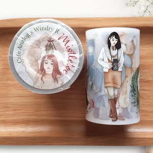 Maretak PET-tape Cafe Analoog x Windry R | Voorbeeldlus 100 cm met 27 meisjesontwerpen winterkerst