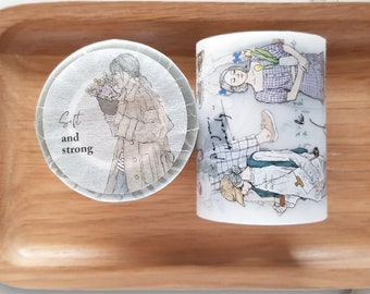 Soft PET Tape Pion | Sample Loop 100 cm with 20 girl designs