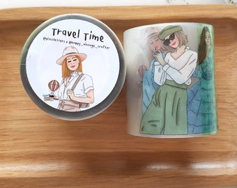 Temps de voyage Bande PET Piscoletters Voyage Temps de voyage | Sample Loop 70 cm avec 12 motifs filles