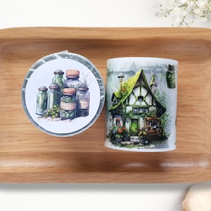 Kruidenmagische PET-tape | Proeflusje 100 cm met kruiden, natuurlijke magische elementen, TheSmallHoursShop tape