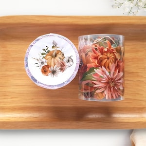 Colheita Matizes PET Fita Queda Outono Flores Bouquet Abóbora | Laço de amostra 100 cm