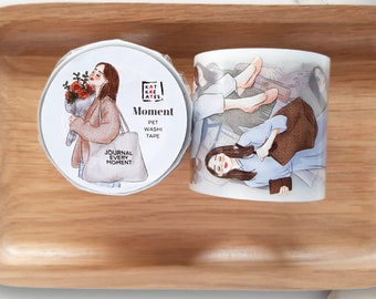 Moment PET Tape Girls Everyday | Sample Loop 100cm with 16 Girl Designs, katkreates tape