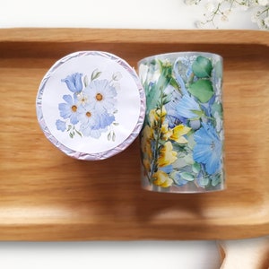 Serene PET Tape Fleurs Bouquet Bleu | Boucle d&#39;échantillonnage 100 cm