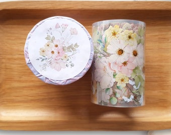 Blush PET Tape Fleurs Bouquet Bouquet Rose | Boucle d'échantillonnage 100 cm