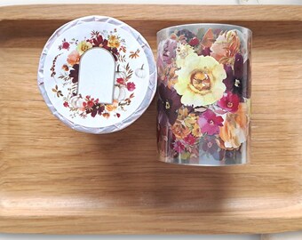 Autumn Rose PET Tape Flowers Pumpkin | Sample loop 100 cm