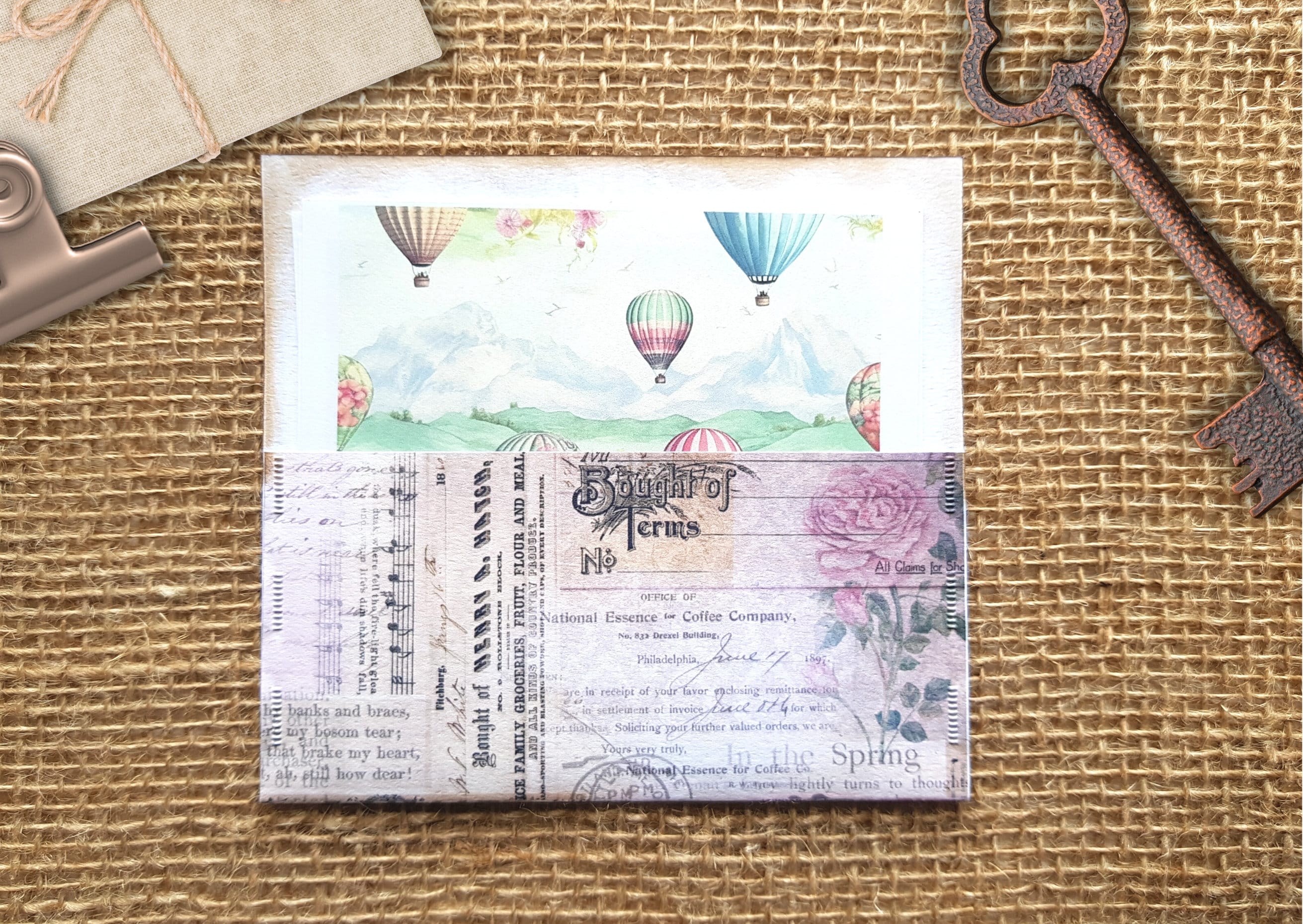 Hot Air Balloon Background Sticker Set 6 Clear Matt Stickers - Etsy