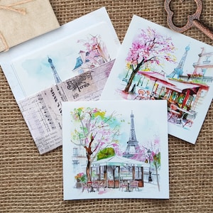 Set di adesivi Bonjour Paris Background - 6 adesivi con sfondo trasparente per collage di diario, adesivi trasparenti estate a Parigi