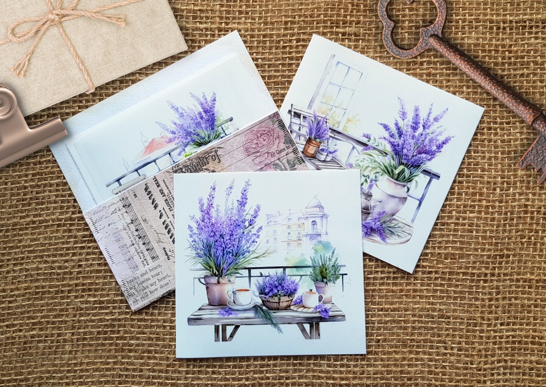 Lavender Balcony Background Sticker Set of 6 - 6 Transparent Background ...