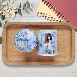 Nastro PET pretagliato "Rainy Summer" Sample Loop 100 cm con motivi pretagliati, scene di città piovose per diario, collage e scrapbooking