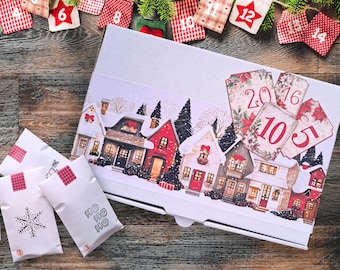 Advent Calendar with 24 PET Tape Samples/Loops, each 100 cm x 6 cm, Christmas 2026, Scrapbooking Supplies, Advent Gift, Journal & Diary