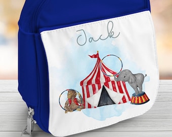 Personalised Children's Insulated Lunch Bag, Circus Lunch Bag, Circus Gift
