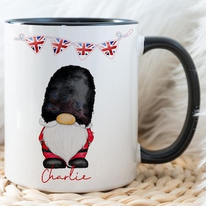 Personalised London Gonk Mug,  Gonk Mug, London Souvenir Gift , London Souvenir Mug, Mug And Coaster