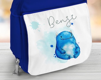 Personalised Children's Monster  Insulated Lunch Bag