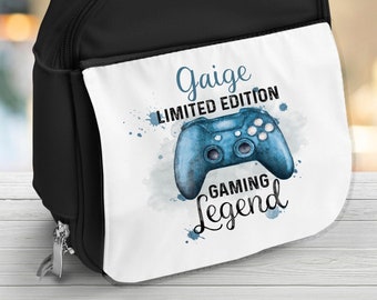 Personalised Gemer Children's  Insulated Lunch Bag, Game Controller Lunch Bag, Gamer Gift
