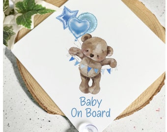 Granddaughter On Board Car Sign With Pink Bear - Suction Cup Baby Car Sign, 14cm Window Decal For Grandparents