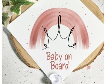 Princess On Board Sign,Prince On Board, Princess Prince Rainbow Sign, Baby On Board Car Sign