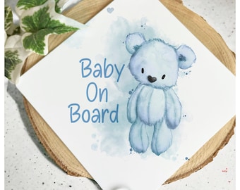 Personalised Baby On Board Sign, Baby Bear On Board Sign, Car Sign