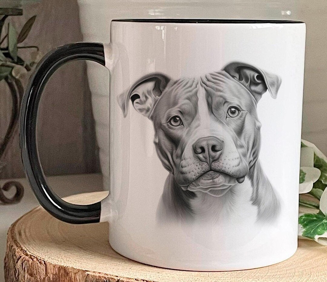 Pit Bull Mug, Sketchy Dog Mug, Personalised Mug, Animal Gift Mug - Etsy