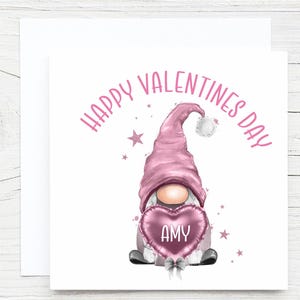 Carte personnalisée de Saint-Valentin Gonk, Gonk rose, Gonk lilas, Girl Gonk, femme, petite amie