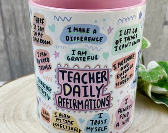 Personalised Teacher Mug, Thank You Gift, End Of Year Gift, Best Teacher Gift, Newly Qualified Teacher Gift