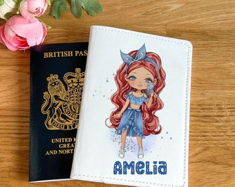 Children's Passport Cover, Personalised Passport Cover, Passport Holder, Girls Passport Cover