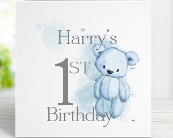 Personalised First Birthday Card, Birthday Greeting Card, Special Occasion Card, Baby's First Birthday