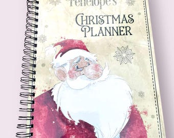 Personalised Christmas Planner, Christmas Notebook, Santa Notebook, Christmas Organiser