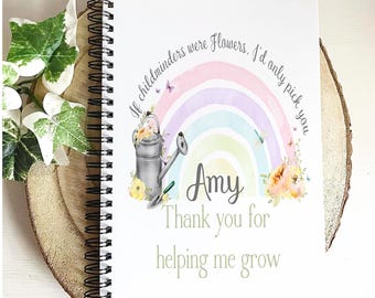 Personalised Child Carer Notebook, Childminder Notebook Gift