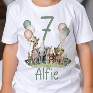 Camiseta de cumpleaños de safari, camiseta de cumpleaños, camiseta de animales de safari, cumpleaños de safari, regalo de cumpleaños personalizado